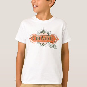 Camiseta Naranja Art Deco Obliviate Spell Graphic
