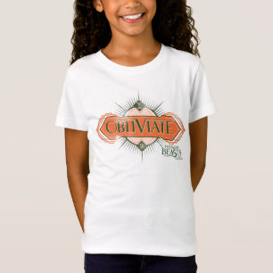 Camiseta Naranja Art Deco Obliviate Spell Graphic