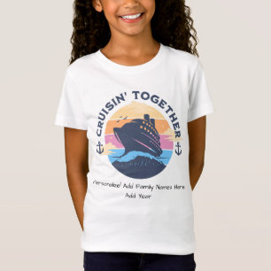 Camiseta Naranja Atardecer/Blanco Familia Navegando Persona