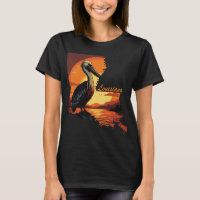 Naranja Atardecer Pelícano de Luisiana Viaje