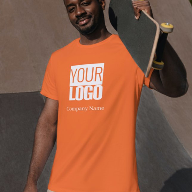 Camiseta Naranja atlético - añada su logotipo T-Shirt (Subido por el creador)