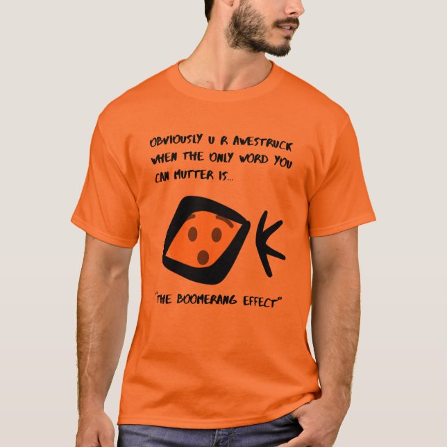 Camiseta Naranja 'Awestructurk' Boomeranged (Anverso)