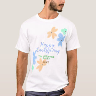 Camiseta Naranja azul color de agua verde inviernoGracias