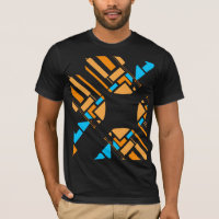 Naranja Azul Geométrico Circular Southwest Art Loo