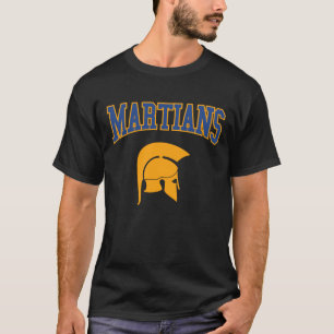 Camiseta Naranja azul Retro College Martians Varsity Sport