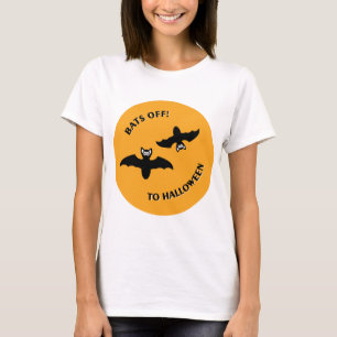 Camiseta Naranja Bats de Halloween