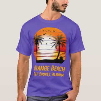 Camiseta Naranja Beach Gulf Shores Alabama Vintage Sunset R