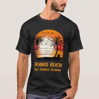 Camiseta Naranja Beach Gulf Shores Alabama Vintage Sunset R