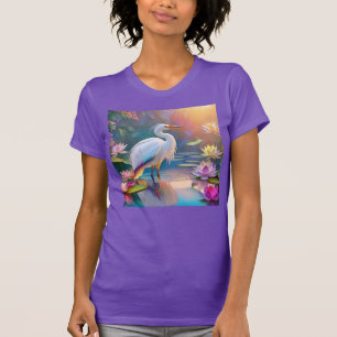 Camiseta Naranja Billing White Heron Fantasy Bird