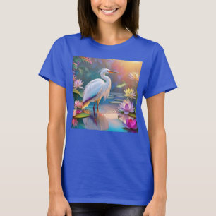 Camiseta Naranja Billing White Heron Fantasy Bird