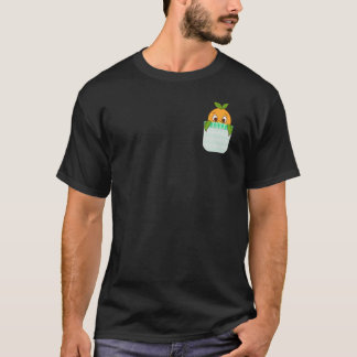 Camiseta Naranja Bird Pocket Print .png
