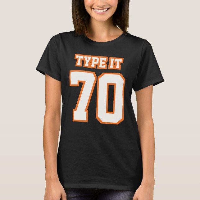 Camiseta Naranja BLANCO NEGRO delantero Mujeres Algodón bás (Anverso)