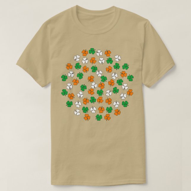 Camiseta Naranja blanco verde de Shamrock (Diseño del anverso)