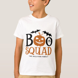 Camiseta Naranja Boo Squad espeluznante Leyendo Halloween
