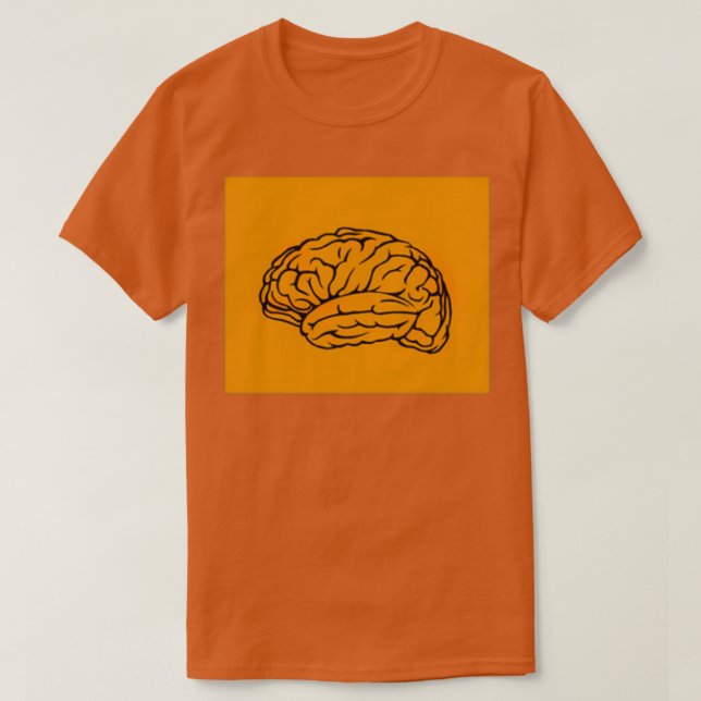 Camiseta Naranja Brain (Diseño del anverso)