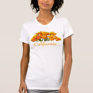 Camiseta Naranja California pinta arte digital con texto