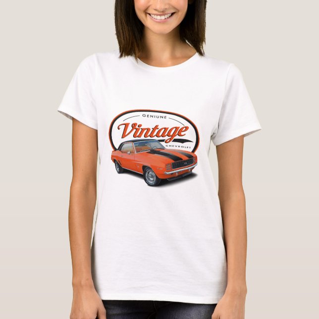 Camiseta Naranja Camaro del vintage (Anverso)