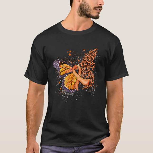 Camiseta Naranja Cinta Concienciación De Copo Derivación Ma (Anverso)