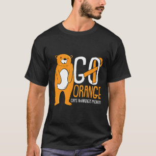 Camiseta Naranja Cinta Crps Conciencia Compleja Dolor Regio