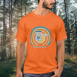 Camiseta Naranja colorido Retro Disc Golf