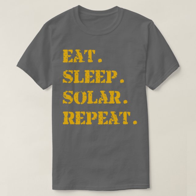 Camiseta Naranja Comer Sleep Solar Repetir (Diseño del anverso)