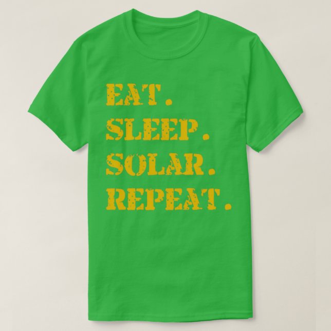 Camiseta Naranja Comer Sleep Solar Repetir 2 (Diseño del anverso)