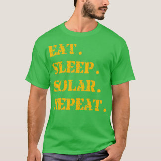 Camiseta Naranja Comer Sleep Solar Repetir 2