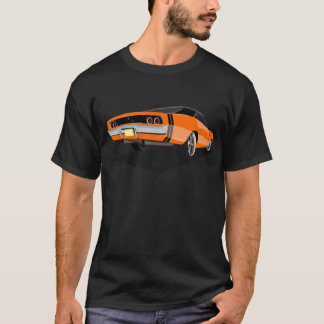 Camiseta Naranja con el cargador de las rayas negras 68