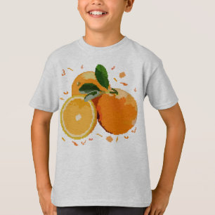 Camiseta Naranja con un timbre.