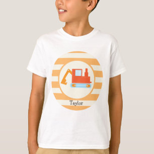 Camiseta Naranja Construcción Juguete Backhoe
