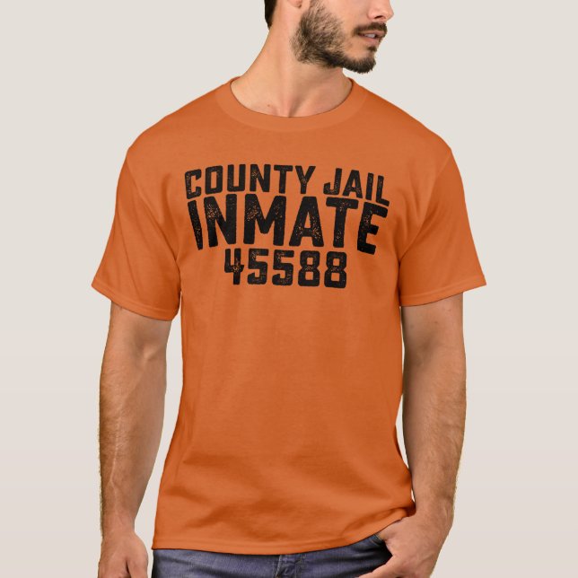 Camiseta Naranja Costu, prisionero encarcelado en el condad (Anverso)