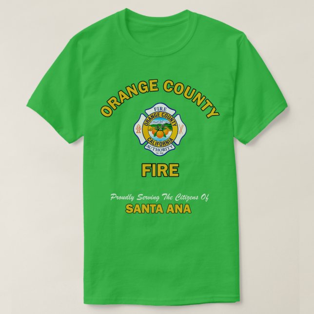 Camiseta Naranja County Fire TShirt (Diseño del anverso)