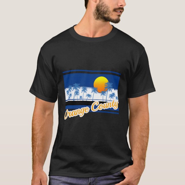Camiseta Naranja County Surf Style Beach (Anverso)