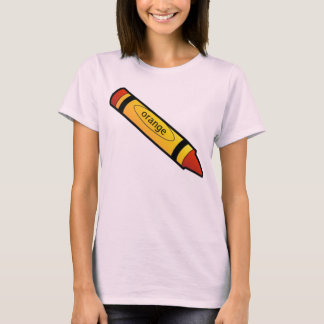 Camiseta naranja crayon
