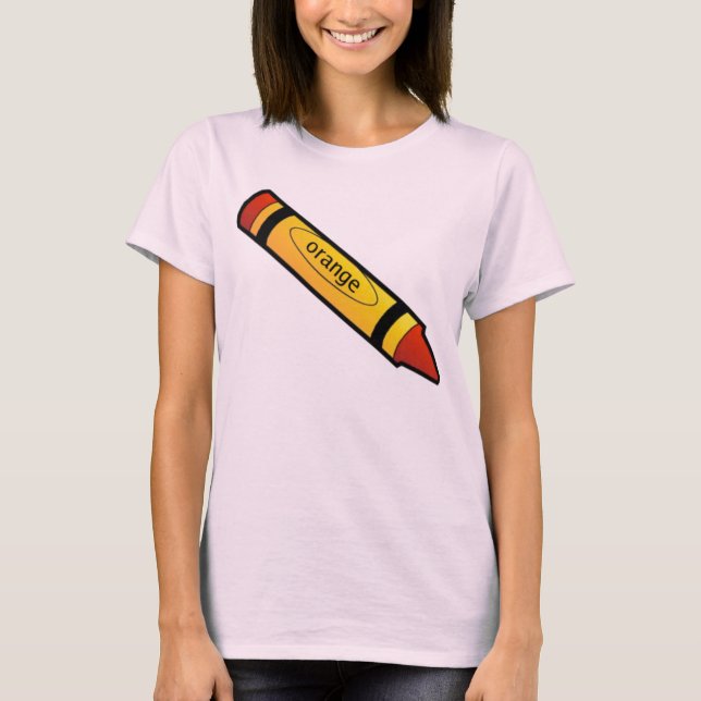 Camiseta naranja crayon (Anverso)