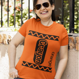 Camiseta Naranja Crayon Halloween