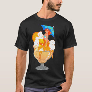 Camiseta Naranja Cream Mermaid 
