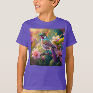 Camiseta Naranja Creste Arco Iris Jay Fantasy Bird