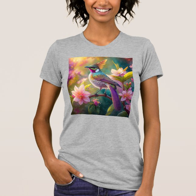 Camiseta Naranja Creste Arco Iris Jay Fantasy Bird (Anverso)
