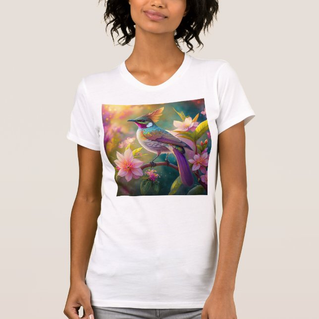 Camiseta Naranja Creste Arco Iris Jay Fantasy Bird (Anverso)