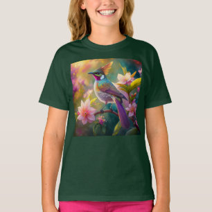 Camiseta Naranja Creste Arco Iris Jay Fantasy Bird