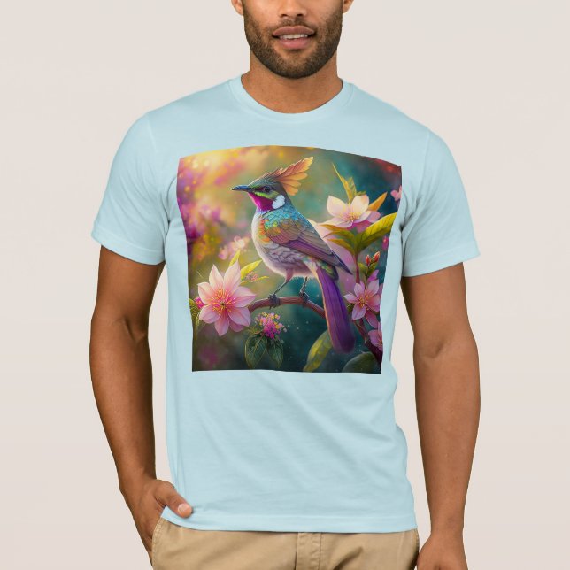 Camiseta Naranja Creste Arco Iris Jay Fantasy Bird (Anverso)