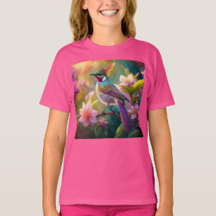 Camiseta Naranja Creste Arco Iris Jay Fantasy Bird