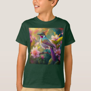 Camiseta Naranja Creste Arco Iris Jay Fantasy Bird