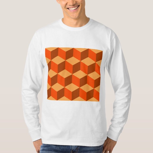 Camiseta Naranja Cubes (Anverso)