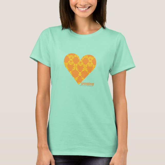 Camiseta Naranja Damask Amarillo 2 (Anverso)