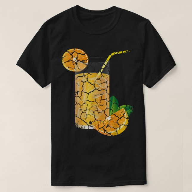 Camiseta Naranja de alimentos con problemas de jugo (Diseño del anverso)