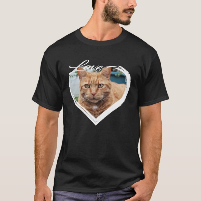 Camiseta Naranja de amor Tabby Ginger Cat Kitten Me Encanta (Anverso)