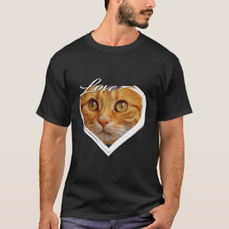 Camiseta Naranja de amor Tabby Kitty Cat Lover