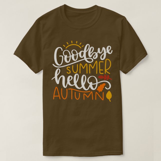 Camiseta Naranja de árbol de otoño de hojas de hoja tempora (Diseño del anverso)